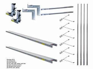 Package 2P-8 with (2) 20″W x 24’L Planks — for 48’H x 24’L projects