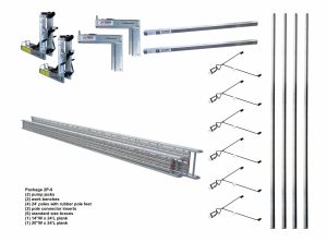 Package 2P-9 with (1) 14″W x 24’L and (1) 20″W x 24’L Plank — for 48’H x 24’L projects